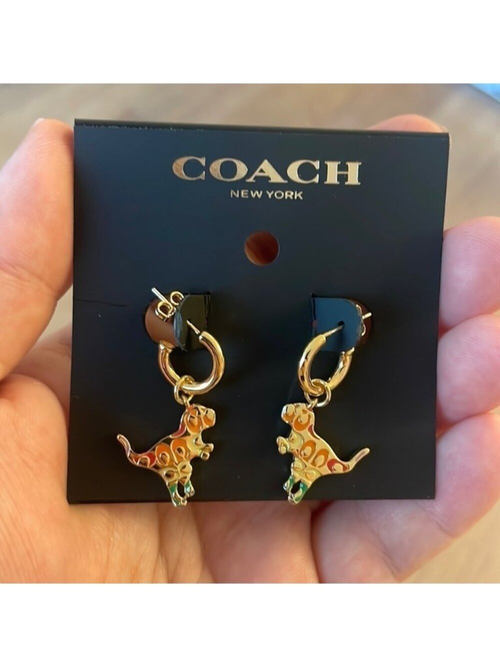COACH Dinosaur earrings